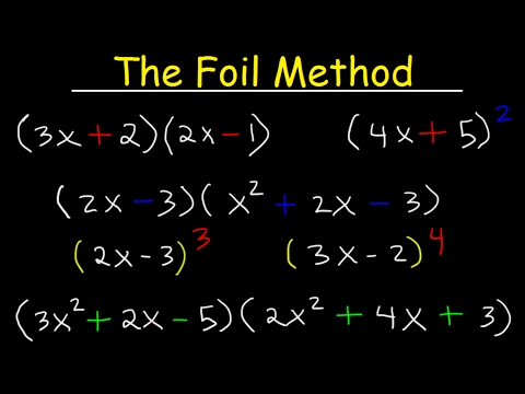 Part of a video titled Foil Method Algebra, Binomials, Trinomials, Polynomials - YouTube