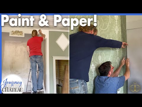 IT'S FINALLY HAPPENING! Paint & Wallpaper REVEAL in the CHATEAU!