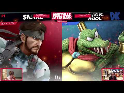 Maryville After Dark Monthly Madness- ApolloKage(Snake) vs Sarcasm(K Rool) - Winners Quarters - SSBU
