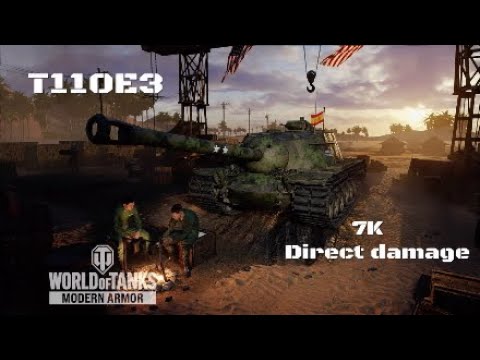 T110E3 in Estepas:7K direct damage :Wot console - World of Tanks
