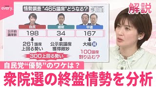 【解説】与党が300議席上回る勢い…自民党“優勢”そのワケは？  衆院選の終盤情勢を分析
