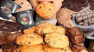 ASMR|cookies,icecream & chocolate deserts MUKBANG with milk sweet bar delicious|موکبانگ شیرینی بار