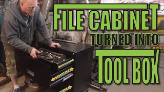 Filing Cabinet converted to Tool Box Rolling Chest