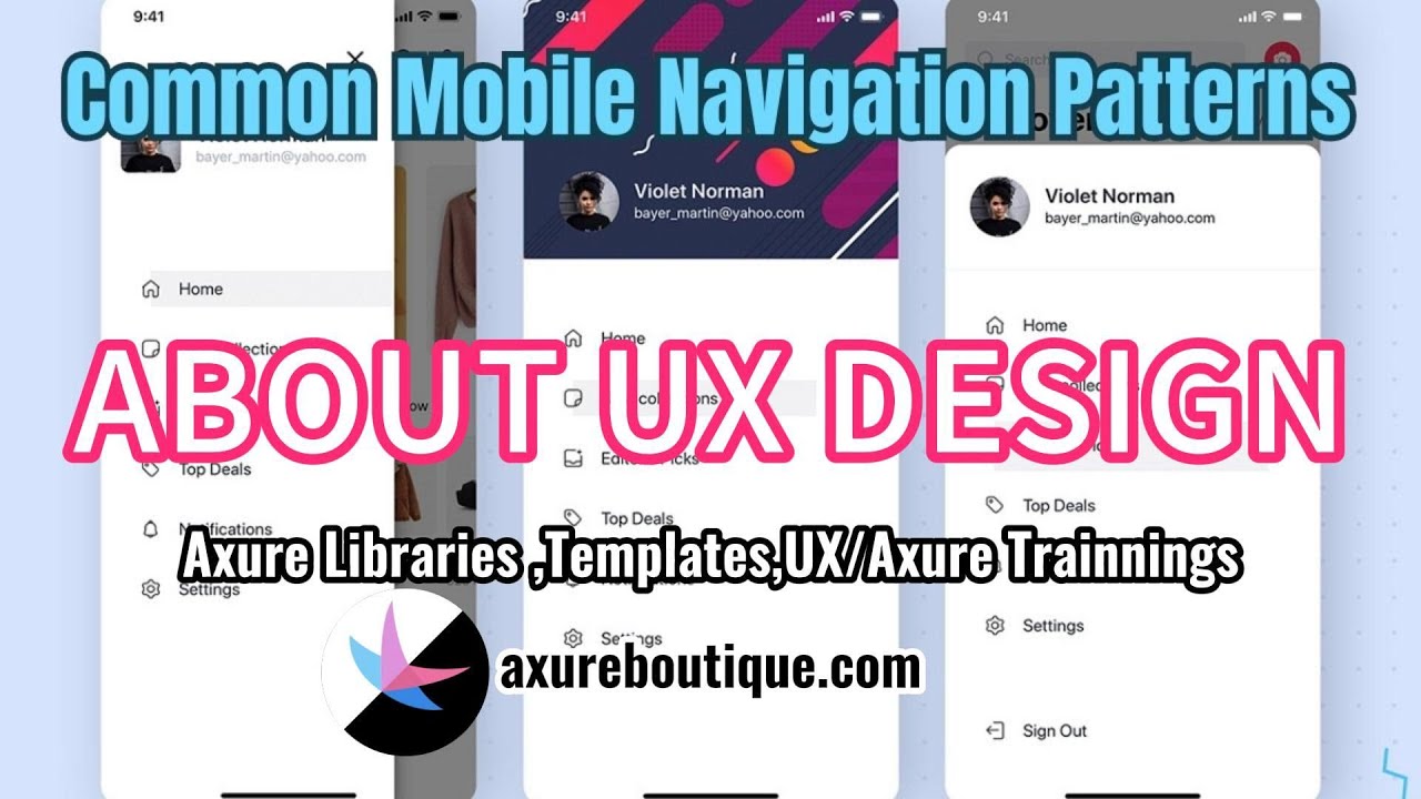 About UX: Common Mobile Navigation Patterns