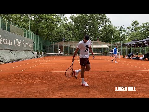 Novak Djokovic & Miomir Kecmanovic Practice - Belgrade 2025 | Court Level View