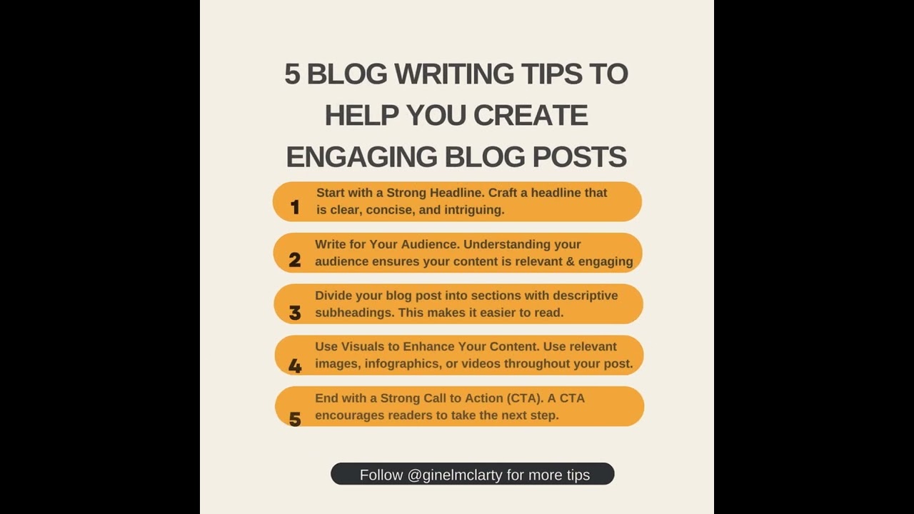 5 Blog Writing Tips to Create Engaging Blog Posts
