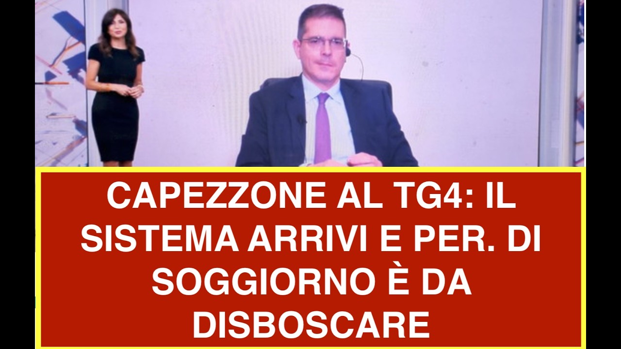 CAPEZZONE AL TG4: IL SISTEMA ARRIVI E PER. DI SOGGIORNO È DA DISBOSCARE