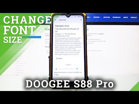 DOOGEE S88 Pro & Font Changing - Choose Text Size in Display Settings