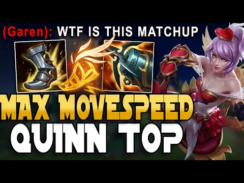 *MAX MOVESPEED* Fleet Footwork Makes Quinn The Most TILTING Opponent For Melee Tops (CRAZY ENDING)