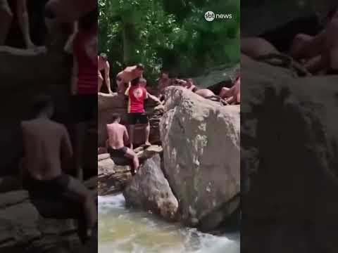 Uma criança de 9 anos foi resgatada após se afogar em uma cachoeira em Pirenópolis, em Goiás. Segund