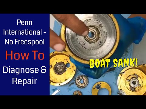 Penn International 50 Fishing Reel No Freespool - Diagnosis & Repair