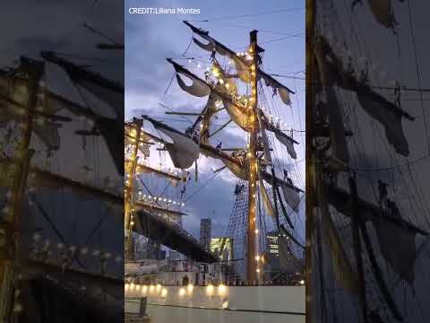 'It crashed!" Mexican Navy sailboat collides with Brooklyn Bridge
