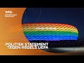 Gebouwen in München wél in regenboogkleuren tijdens EK-wedstrijd Duitsland-Hongarije