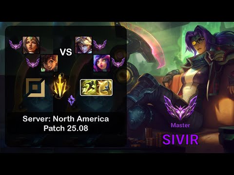 Sivir ADC + Milio vs Ezreal + Neeko - NA Master - Patch 25.08