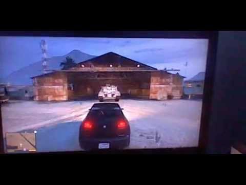 GTA 5: Trevor Tank Rhino catapulted