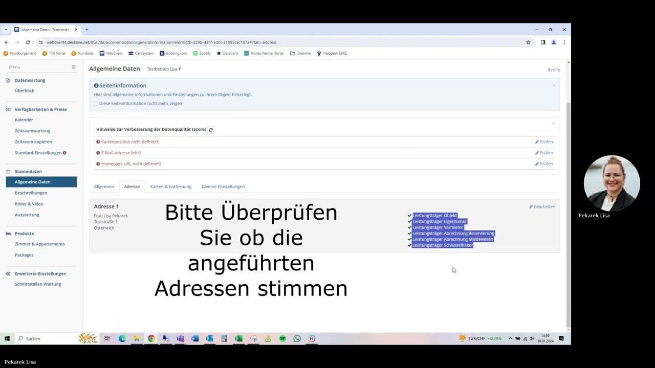 Rechnungsadresse prüfen