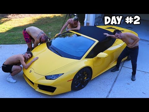 Last To Remove Hand, Gets Lamborghini Challenge Video