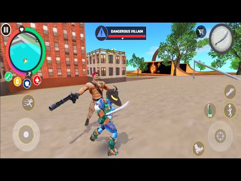Rope Hero Fight With Dangerous Villain - Dangerous Villain Kill To Rope Hero