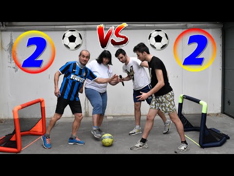 2 vs 2 FOOTBALL CHALLENGE con MAMMA e PAPÀ!!