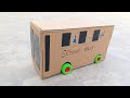 How To Make A School Bus DC Motor From Cardboard Made At Home Science Project