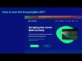 How to test the ScrapingBot API
