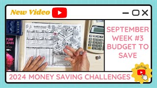 Budget To Save using Money Savings Challenges - September Week #3 - TracEy Monster Savings on Etsy