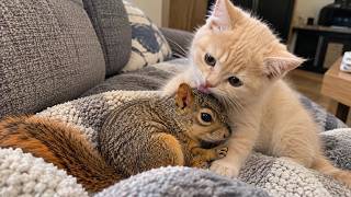 This Kitten Thought a Baby Squirrel Was His Brother