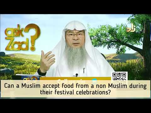 Can we accept food or gifts from non muslims on their Festivals (Christmas, Diwali etc Assimalhakeem