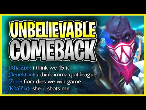 *UNBELIEVABLE COMEBACK* THIS FIORA IS DESTROYING OUR WHOLE TEAM! (PYKE GAMEPLAY) - League of Legends
