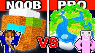 Minecraft NOOB vs PRO: ULTIMATE PLANET BUILD CHALLENGE