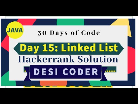 Day 15 Linked List Problem Solvinghackerrank 30 Days Of Code Programming Tutorialssolutionjava