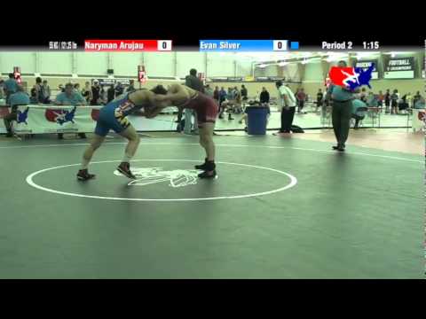 University Nat`ls FS  55 KG / 121.25 lbs: Naryman Arujau vs. Evan Silver