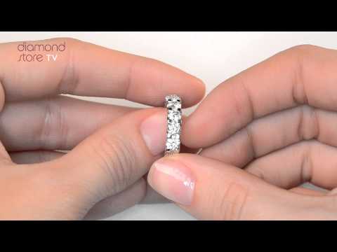 HG34  - Chloe 18K White Gold 3ct Diamond Full Eternity Ring