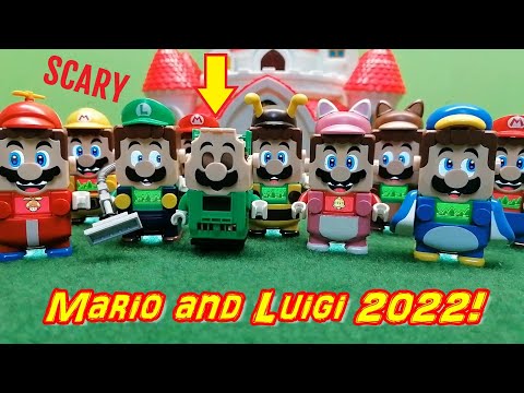 LEGO Super Mario and LEGO Luigi 2022 All Power Ups und MOC Character!