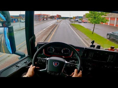 POV Driving Scania S520 V8 - Stjordal Trucksimulator Norway