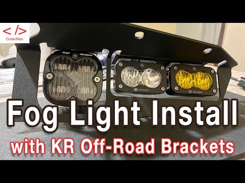 Installing Baja Designs Fog Light Kit with KR Off-Road Brackets on my 2021 Ford Bronco