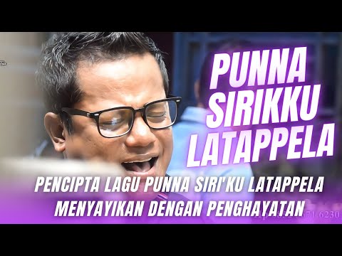 Pencipta lagu Punna Siri'ku Latappela menyayikan dengan penghayatan / UDIN PANSEL