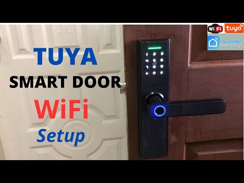 Part of a video titled Tuya Smart Door Lock Wifi Setup - YouTube