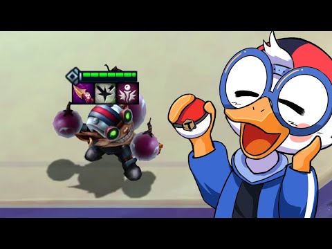 I gave Ziggs an Arcanist and Disruptor Emblem. He was completely insane.