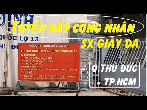 Tuyển Công Nhân Sản Xuất - Giày Da | Làm Việc C.Ty Giày Gia Định - Q.Thủ Đức -TP.HCM |@tintucvieclam