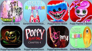 Zoonomaly 2 Update, Poppy Playtime 4 ,Poppy Playtime 3Mobile, Poppy 2, Garten Of Banban Mod, Poppy 1