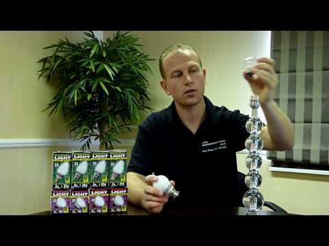 LED Light Bulb comparison to standard incandescent light bulb