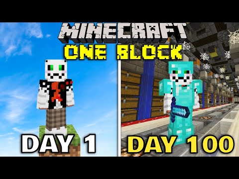 Insane! 100 Days in One Block Minecraft Survival