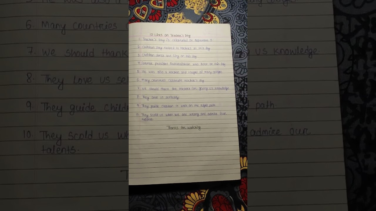 Few lines essay on Teachers' Day //Teachers day Essay For Kids #shorts