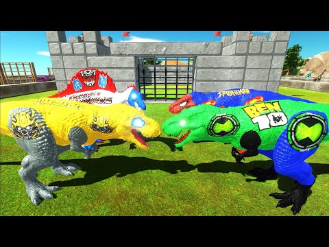 OPTIMUS PRIME & BUMBLEBEE TRANSFORMERS TEAM CASTLE DEATH RUN - Animal Revolt Battle Simulator