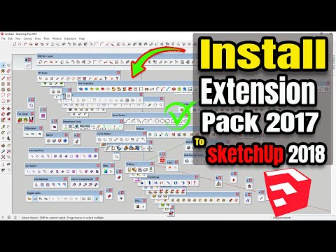 How to install extension pack 2017 to Sketchup 2018 | sketchup plugins free download