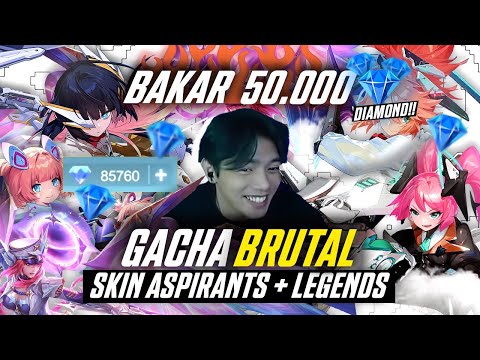 Momen Habiskan 50.000💎 Gacha All Skin Aspirant & Legend🔥#BORONGSKIN03