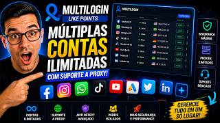 CONTAS ILIMITADAS nas Redes Sociais (Sem Bloqueio!) Multilogin Like points
