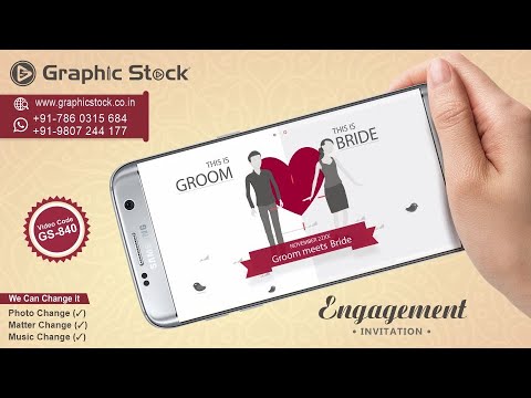 Engagement invitation card digital