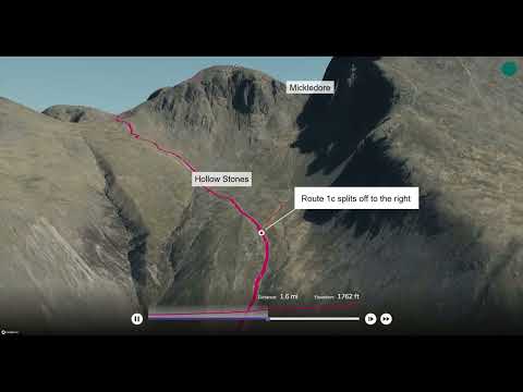 Scafell Pike Route 1an from Wasdale Head.